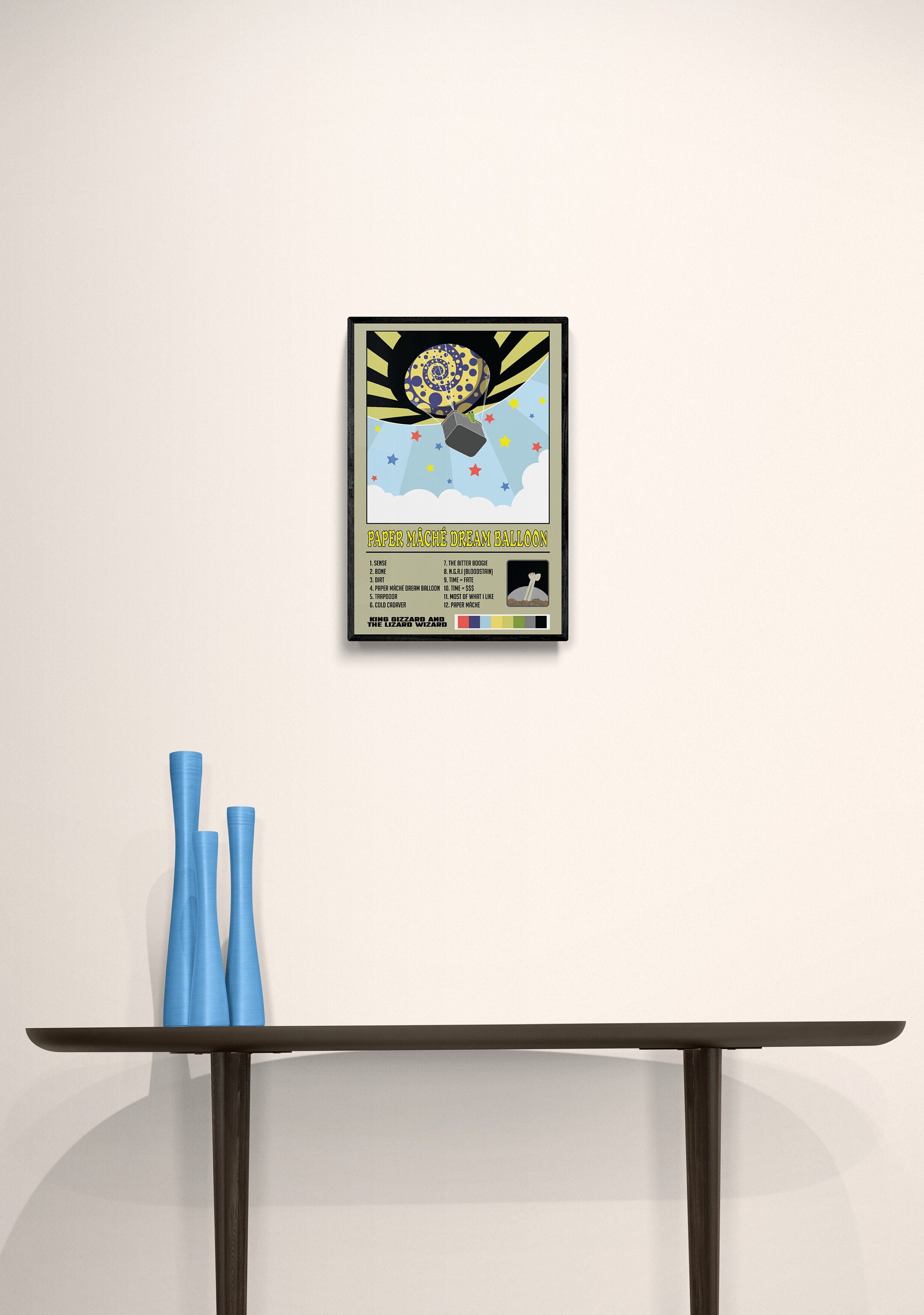 King Gizzard Poster minimalist Paper Mache Dream Balloon 12x18 Etsy