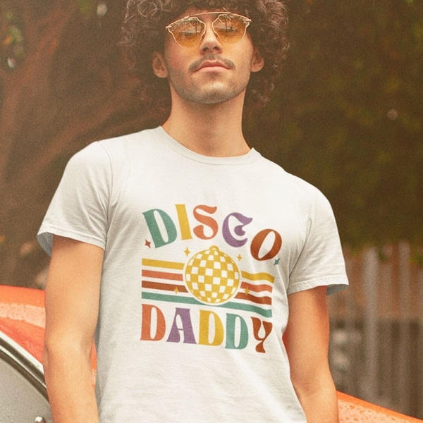 Disco Daddy Shirt, 70s Party Shirt, 70s Clothing, 70s Fashion, Disco Party Tee, Disco Groom Shirt, Mens Disco Tee, Retro Tshirt, Vintage Tee