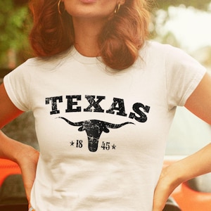 Camiseta de Texas, camiseta country, camiseta de los vaqueros de Texas, camiseta gráfica retro vaquera de Texas, regalo de viaje a Texas, camiseta retro western, camiseta country girl