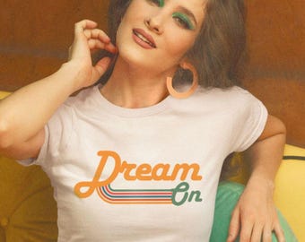 Dream On T-Shirt, 70s Rock T Shirt Vintage, Vintage Rock Shirt, Rock Band Tee, Rock Concert Shirt, Retro Shirt, Vintage Tee, Men's 70s Shirt