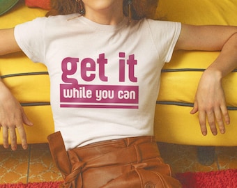 Get It While You Can Shirt, Rock Concert Retro T-Shirt, 70s Clothing, Vintage 70s Fashion, 70s Party Tee, Women 70s Shirt, Joplin Tee