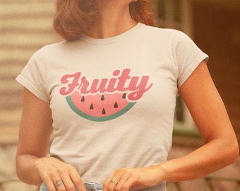 Fruity Shirt, Fruity Lesbian Shirt, Retro Tee, LGBTQ Fruits Shirt, LGBTQ Pride Present, Pride Month T-Shirt, Gay Fruit, Watermelon Shirt