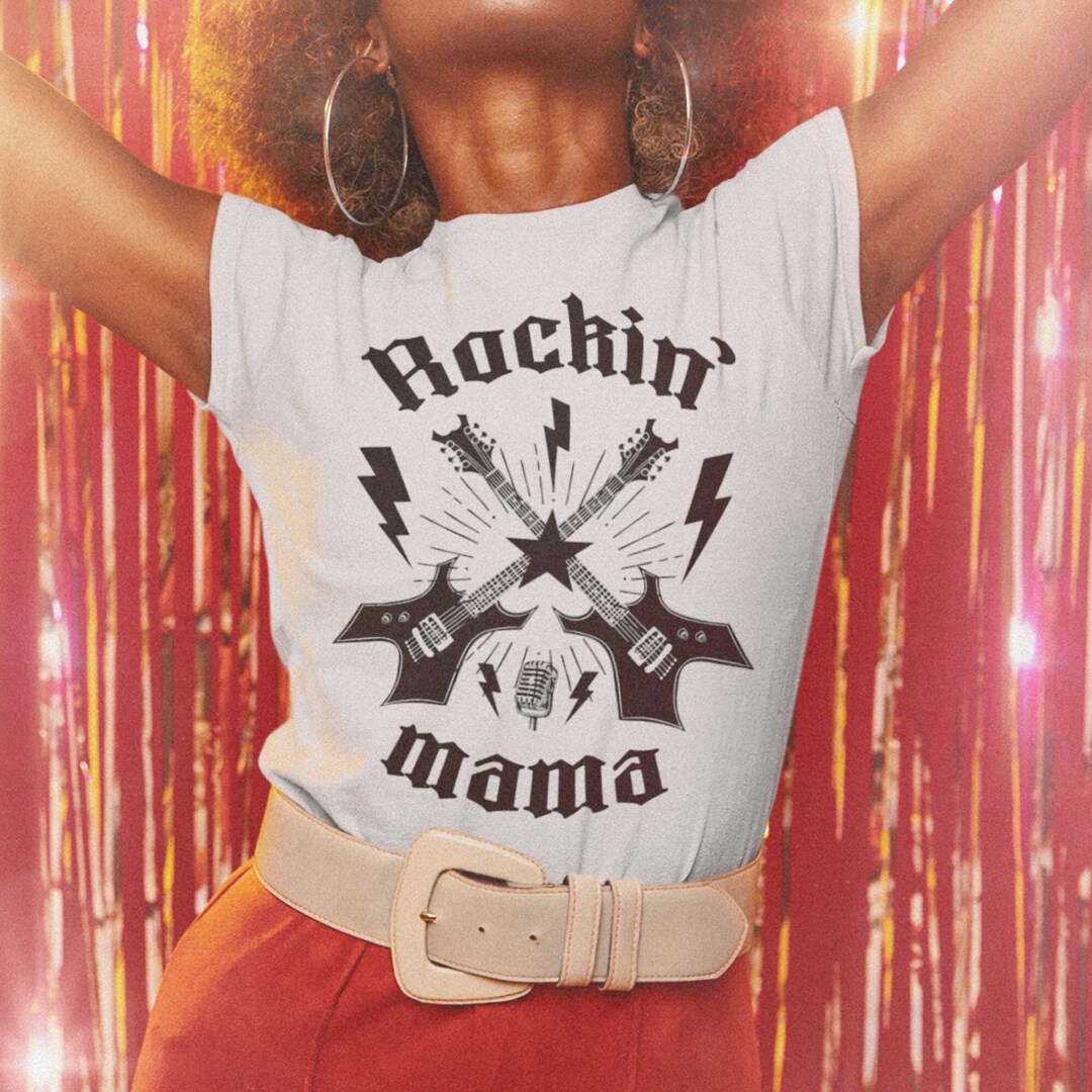 Rockin Mama Tshirt, Rock and Roll Mommy Birthday Shirts, Rock N Roll ...