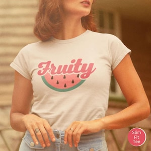 Fruity Shirt, Fruity Lesbian Shirt, Retro Tee, LGBTQ Fruits Shirt, LGBTQ Pride Present, Pride Month T-Shirt, Gay Fruit, Watermelon Shirt