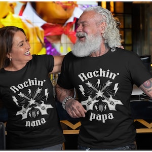 Rock Papa Shirt, Rock Nana Shirt, Rockin Grandparents, Fathers Day Gift, Gift For Dad, Rock and Roll Granpa, Rock n Roll Birthday, Rock Star