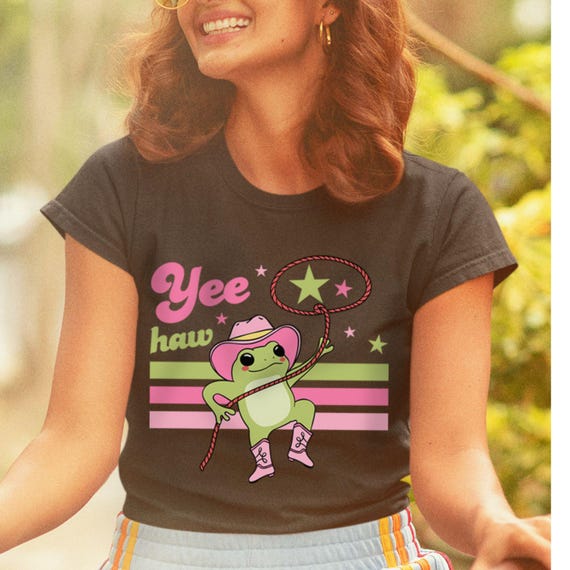 Yee Haw Shirt, Country Girl Shirt, Retro Cowgirl Tee, Nashville Tee, Western  Retro Style Tee, Funny Cowgirl Tee, Retro Cowboy Frog Shirt