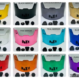 Full size football helmet hobby visors
