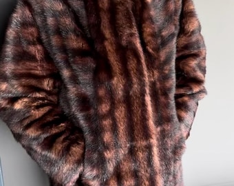 Vintage 1970s Mink Fur Coat – Belgian Couture, Repurposed Luxe Winter Jacket