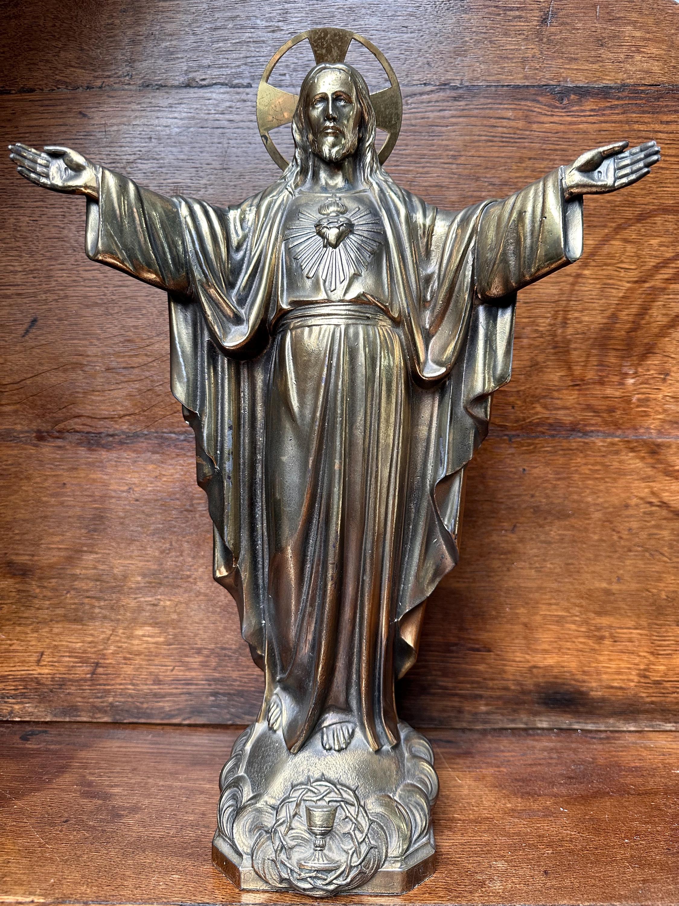 French Sacred Heart Jesus Statue - Etsy