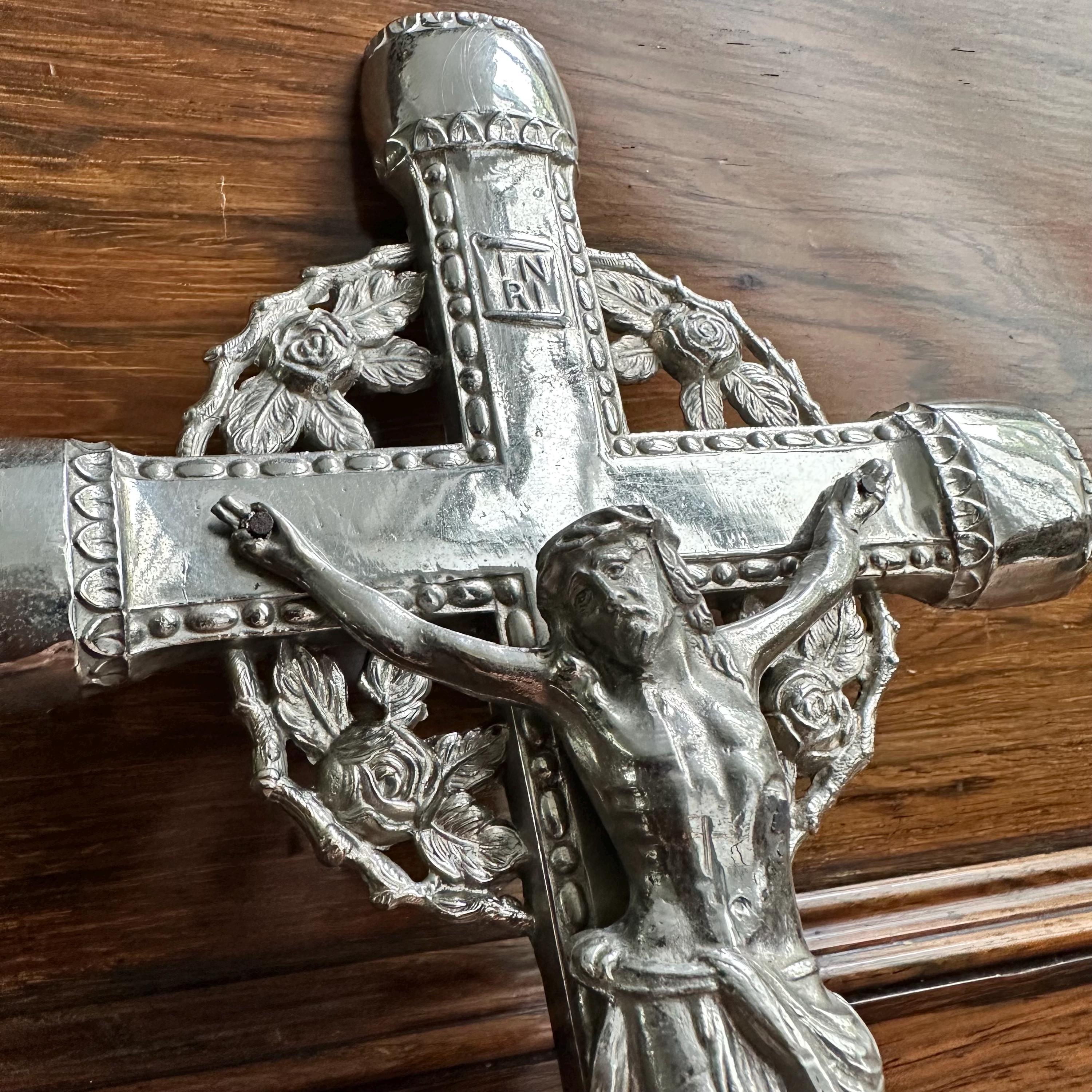Vintage Silver Tone Wall Crucifix – Catholic Baroque Decor - Etsy