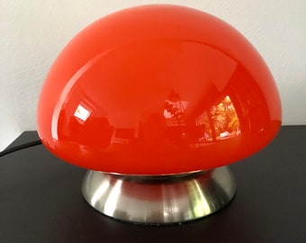 Space  age Design 80s   - mushroom table lamp - orange - luxury light