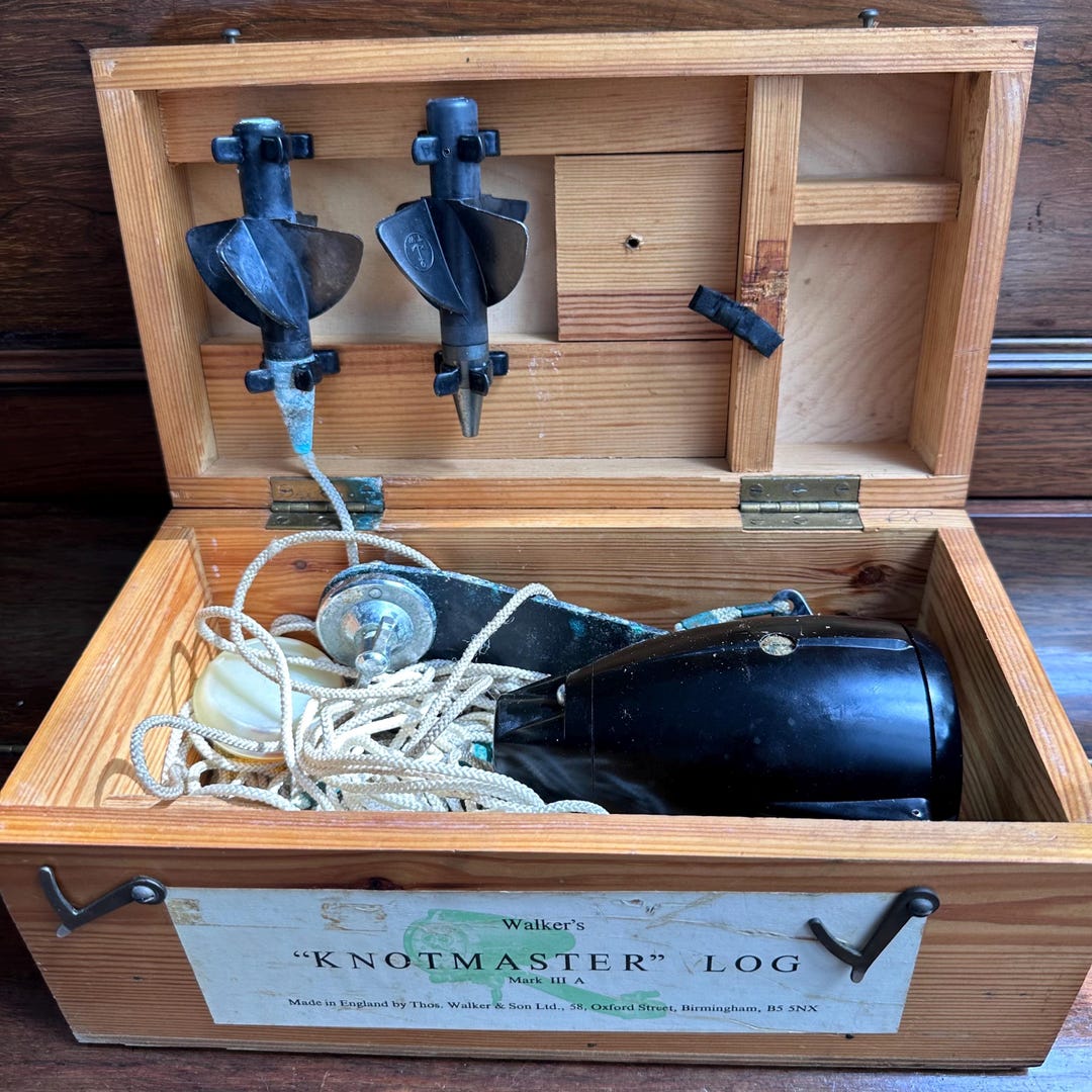 Nautical Rotation Rope Speed Log Vintage Walker’s Knotmaster Log Mk III A – Nautical Speed Instrument in ...
