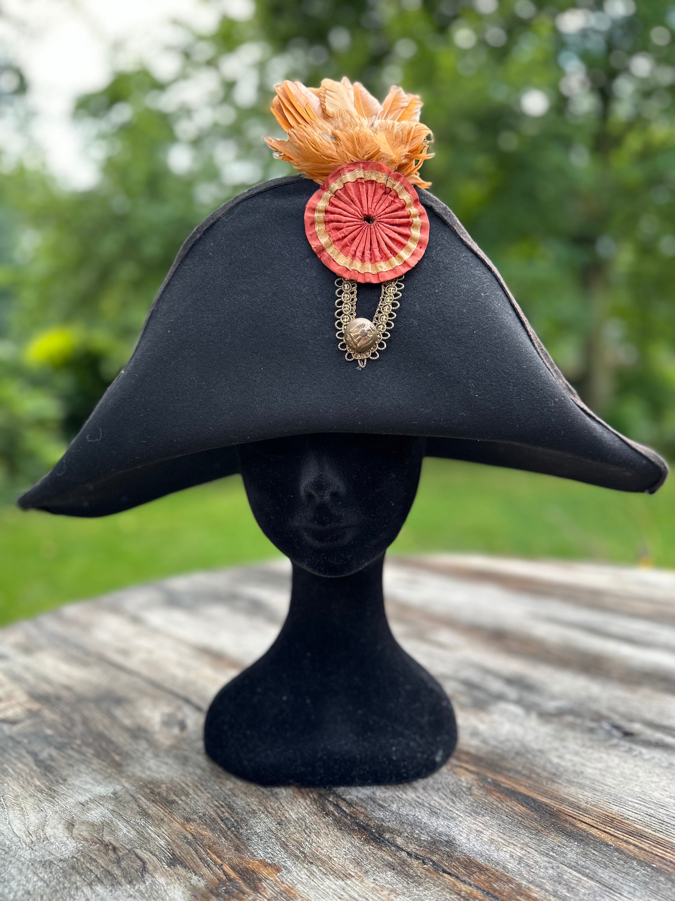 ナポレオン 帽子 ブラック Tricorn ハットナポレオン帽子絶縁ホワイト