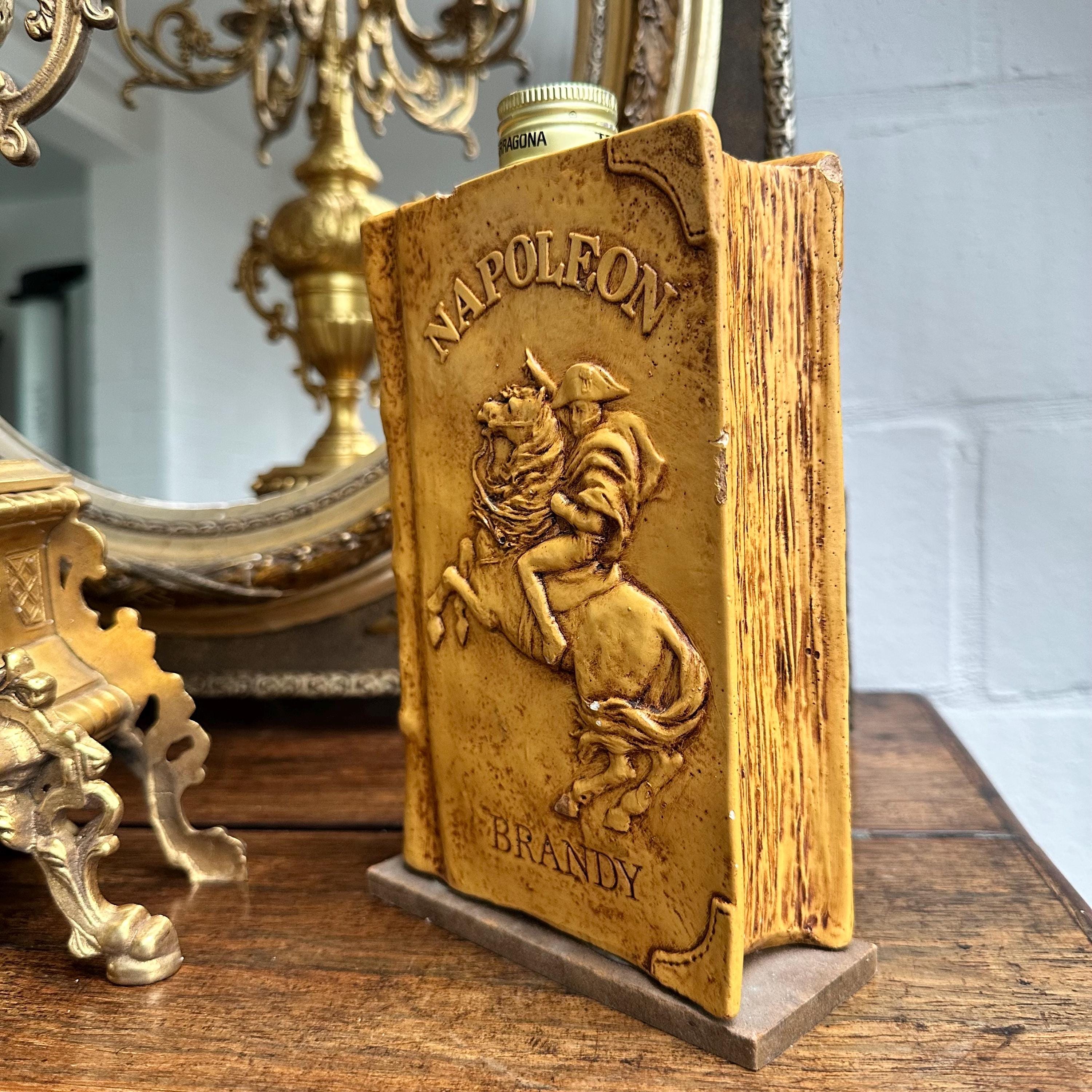Rare Brandy Bottle Book - Heavy Ceramics Bottle - Napoleon