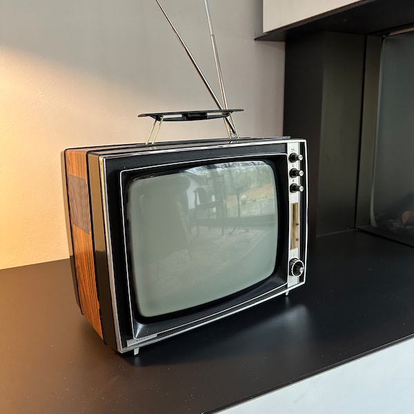 Vintage portable 1969 tv - Philips (Aristona)  for hobbyist or decoration - with original technical scheme
