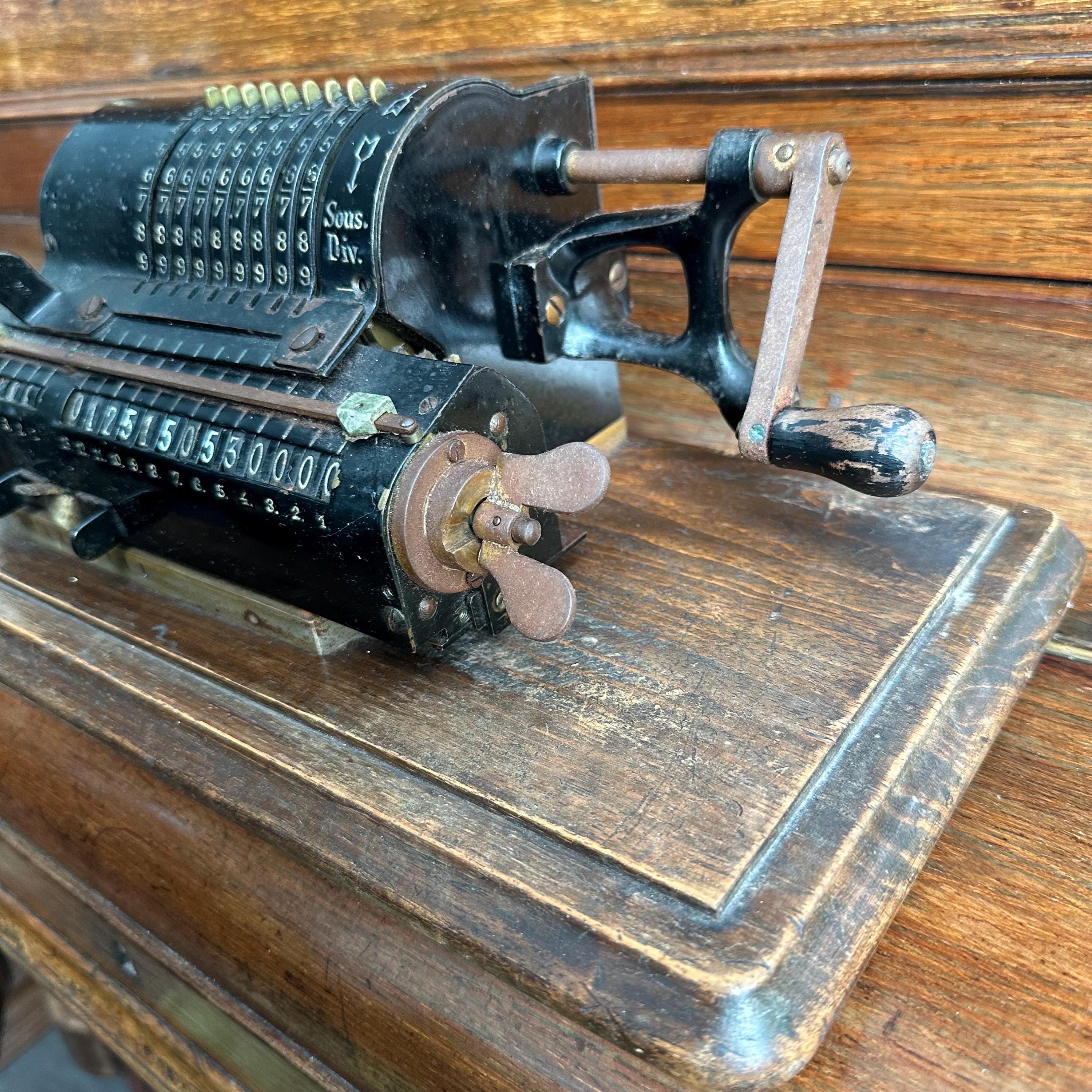 Antique Saxonia Pinwheel Calculator: Working German Adding Machine ...