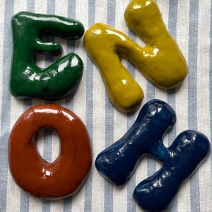 Personalisierte Keramik Alphabet Buchstaben - Benutzerdefinierte Bubble Name Wanddekor