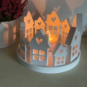 Decorative House Ring Tea Light Holder | Handmade Keraflott