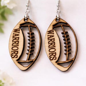 SVG - Football Laser Cut Earrings - SVG Only