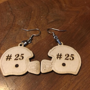SVG - Football Helmet Laser Cut Earrings - SVG Only
