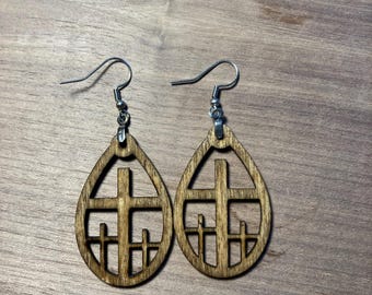 SVG- Three Crosses laser cut earring svg- SVG only