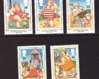 GB 1994 British Picture Postcards Anniv. set mint stamps for collecting/collage/craft