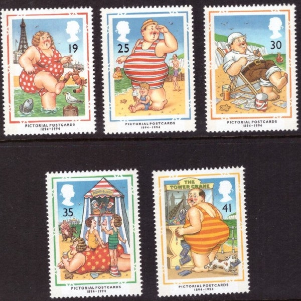 GB 1994 British Picture Postcards Anniv. set mint stamps for collecting/collage/craft
