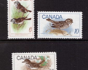 Série complète de timbres-poste Canada 1969 Oiseaux pour collection/création manuelle/collage/art