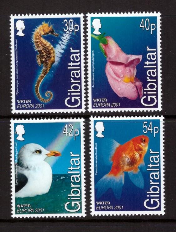 Gibraltar 2001 Nature Water Birds set mint stamps for collecting/craft/collage/stamps art