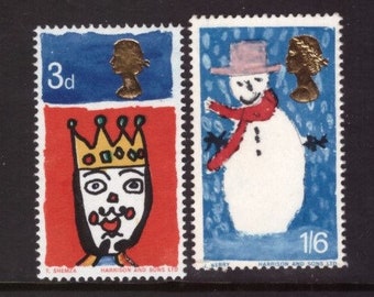 Great Britain GB 1966 Christmas Vintage set mint stamps for Collecting/Art/Craft