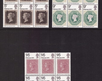 Großbritannien 1970 Queen Victoria set Block o 6 mint Briefmarken für Sammeln/Kunst/Handwerk