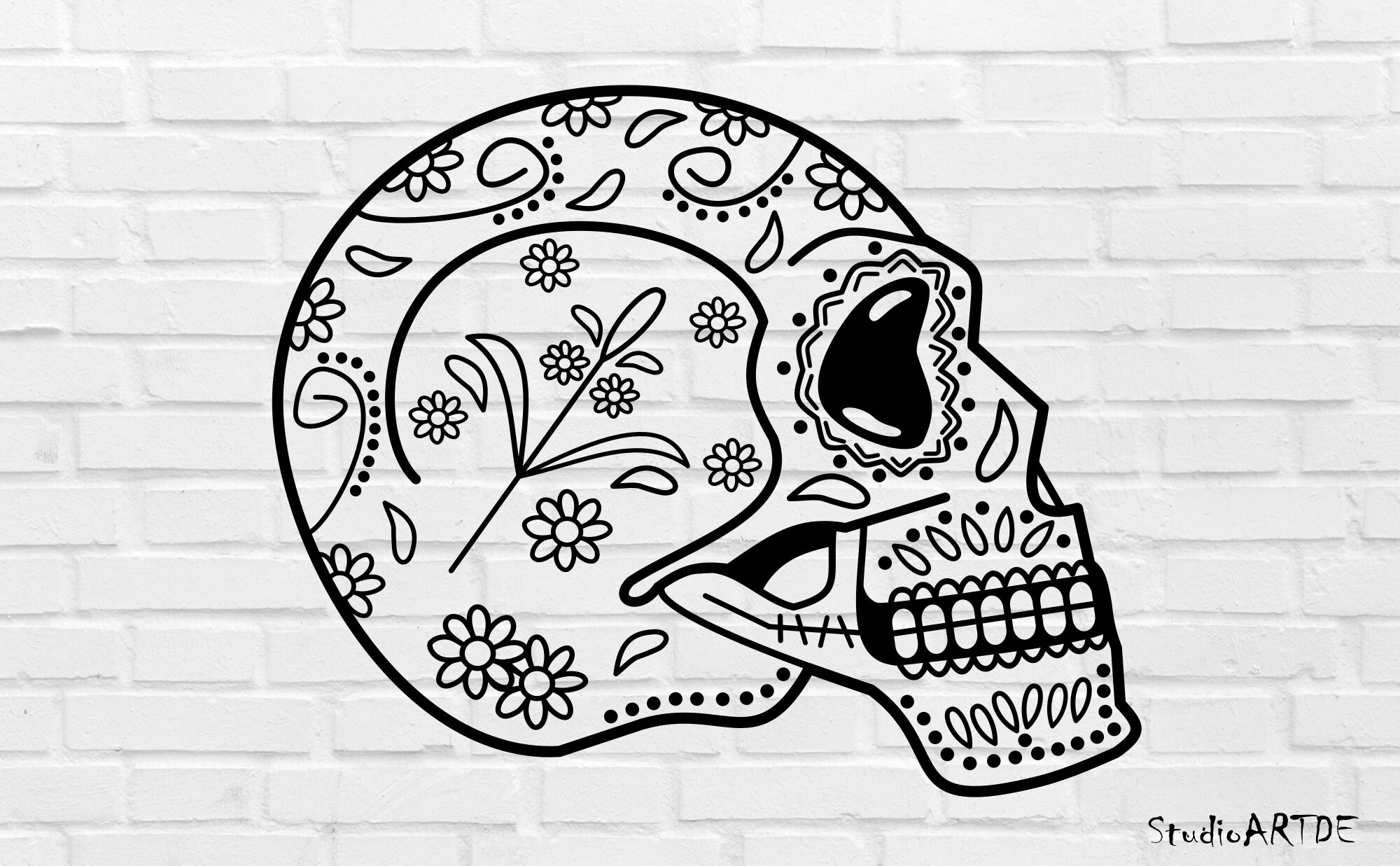 Sugar Skull Side Profile