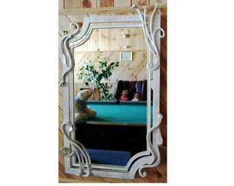 Wrought Iron Mirror, Hand Forged Iron Mirror, Forged Mirror for Wedding, Mirror for the Soul, Forged Mirror Frame