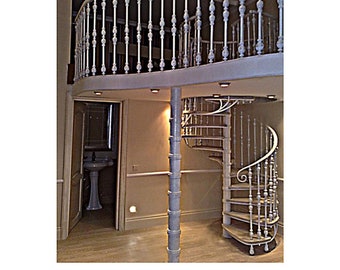 Custom Wrought Iron Spiral Stairs, Forged Railing for Spiral Staircase, Custom Forged Spiral Stairs