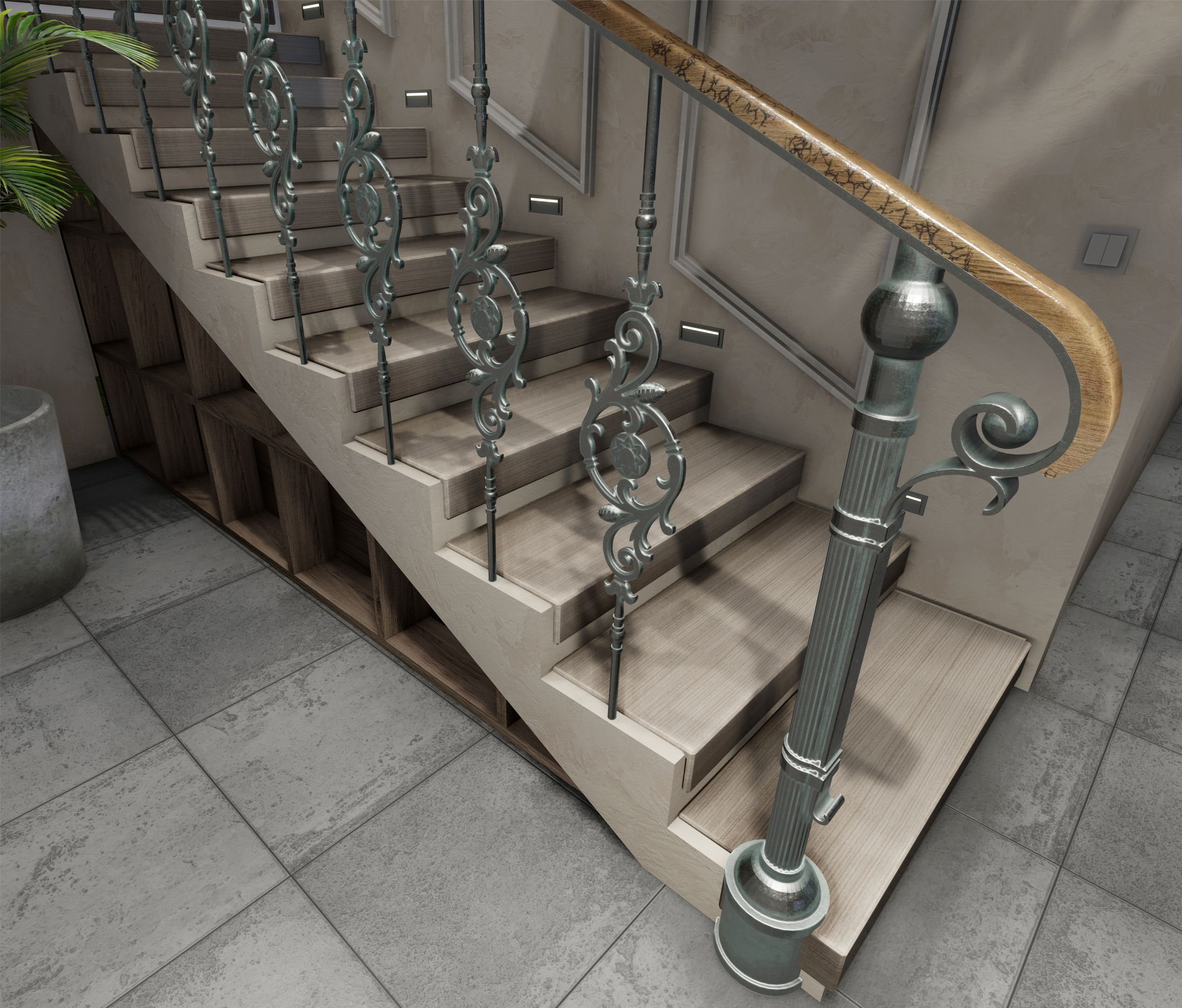 Custom wrought iron balusters, wrought iron stair railing, wrought iron railing, gold forged balusters, custom order sold per 1 linear foot