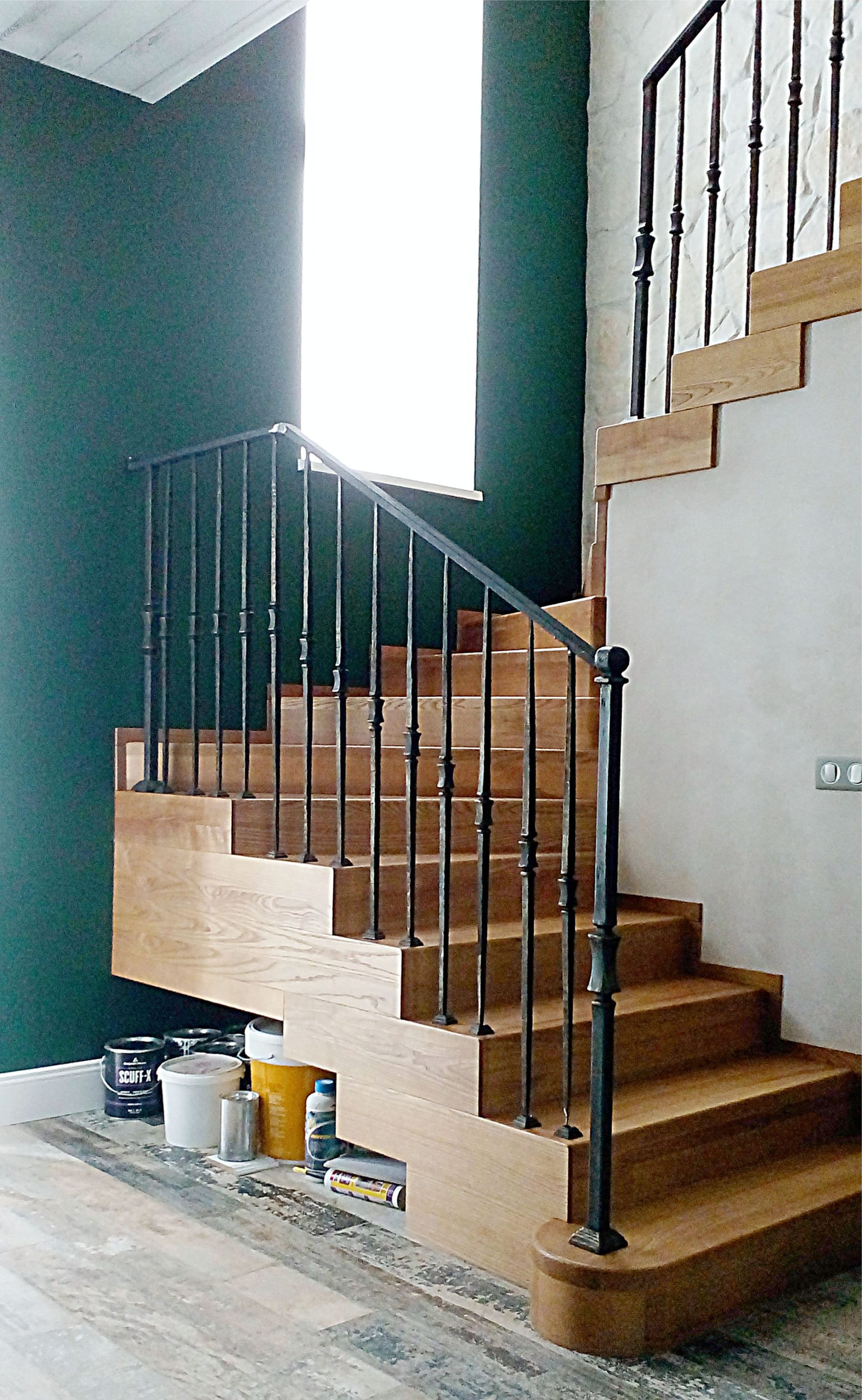 Ronde stalen trapleuning bronskleur in Amsterdam | BD RVS Designs