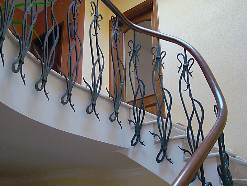 Custom Wrought Iron Balusters, Wrought Iron Stair Railing, Wrought Iron