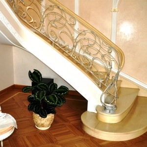 Forged Railings for Stairs, Wrought Iron Railings, Custom Metal Railing Panel, Forged Balcony Guardrail, Custom Order Sold Per 1 Linear Foot