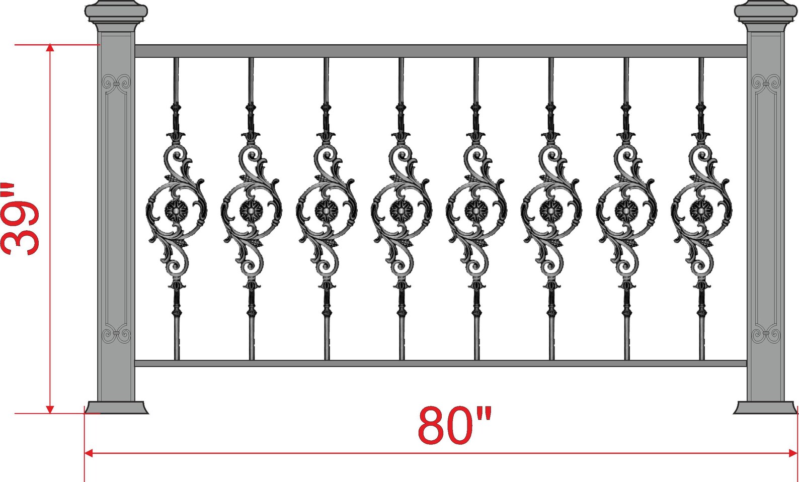 Cast Railing Cage Metal Cast Balcony Railings, Cast Quality Beautiful Balusters, Price ...