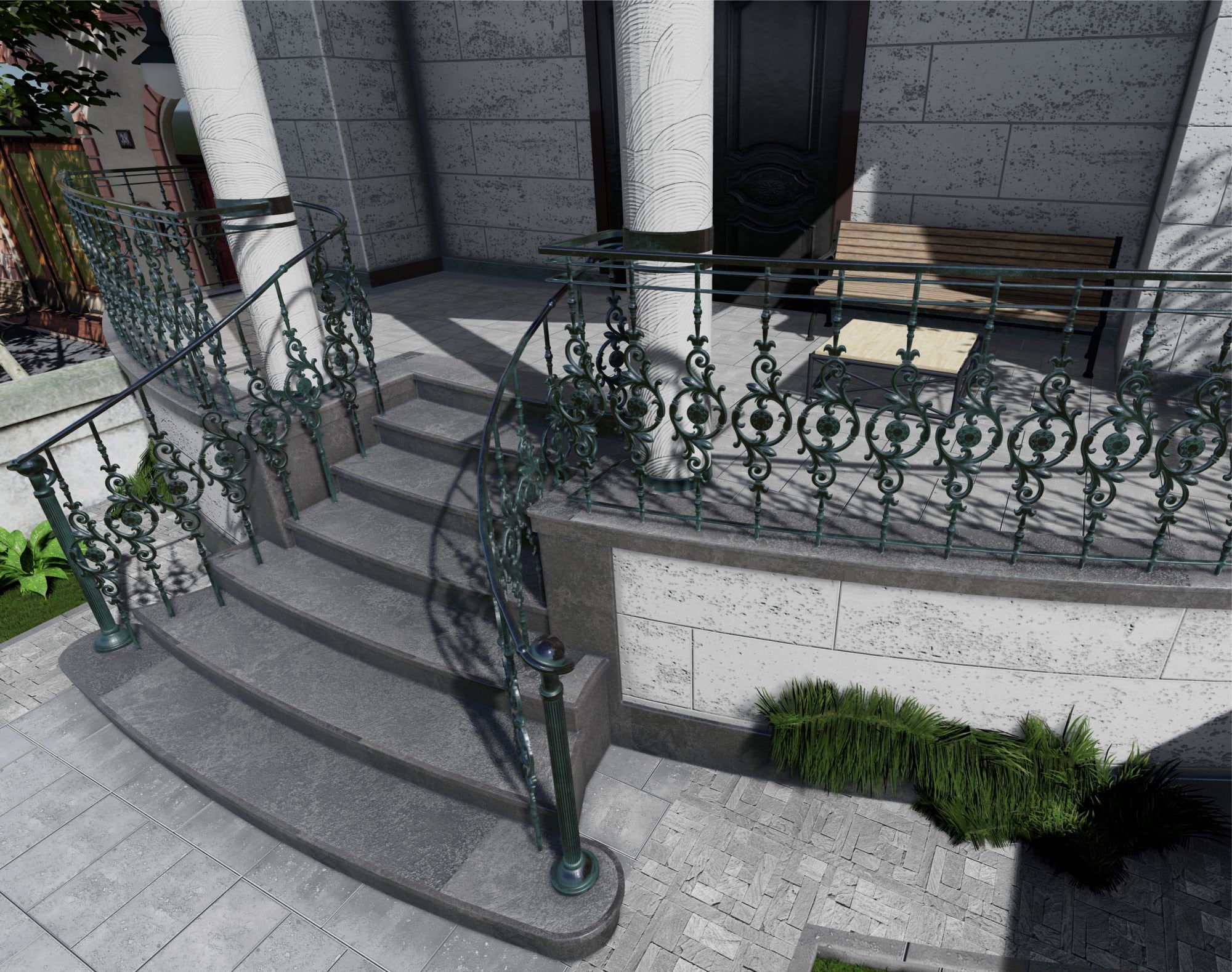 Custom Wrought Iron Balusters, Wrought Iron Stair Railing, Artistic