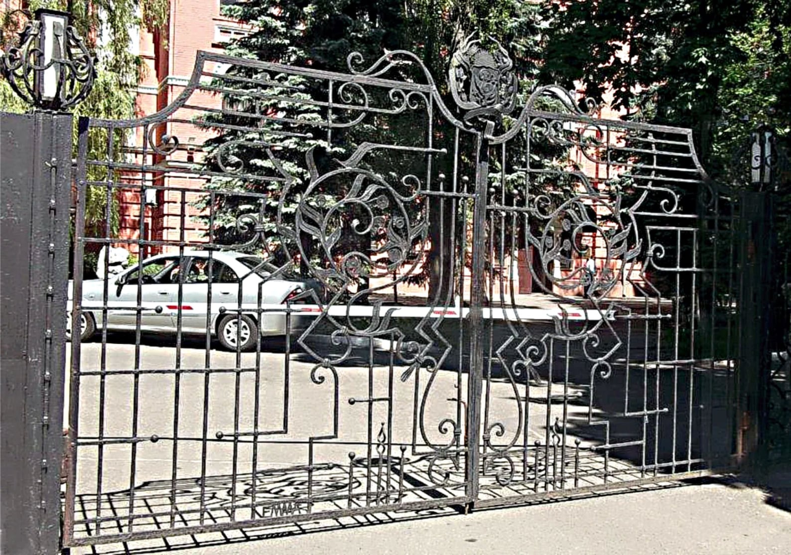 Forged Gate Custom Wrought Iron Gates, Handmade Forged Outdoor Entry - Etsy