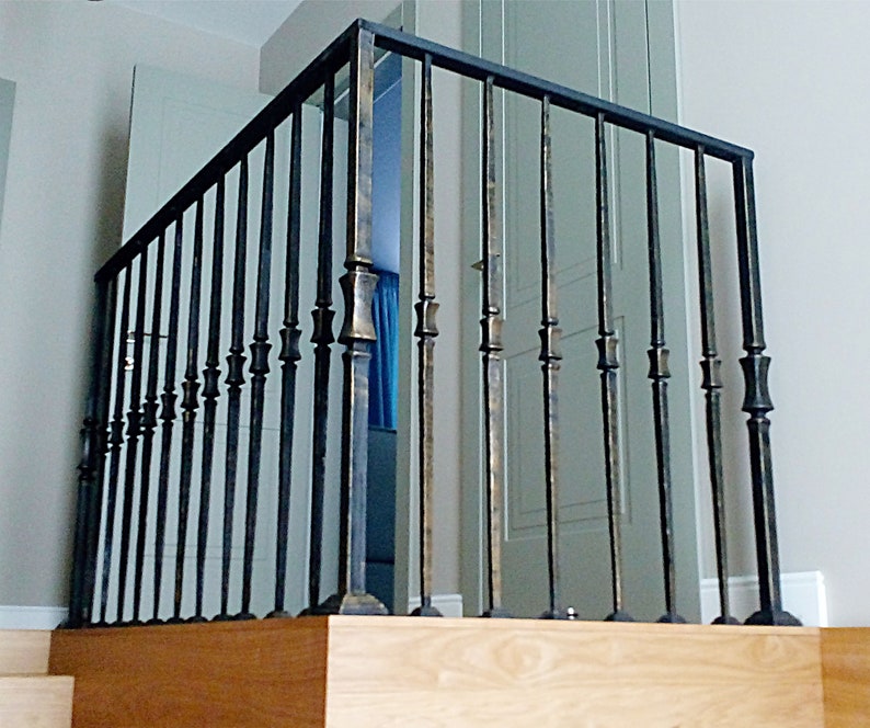 Custom Wrought Iron Stair Railing Wrought Iron Balusters Etsy