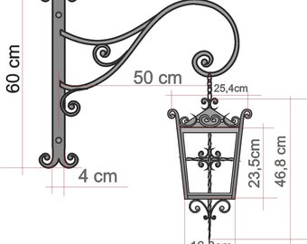 Handmade forged lantern for the Customer Aisha Mohammed Alhamoudi. Quantity - 3 pcs. The cost including delivery is 1800 dollars.