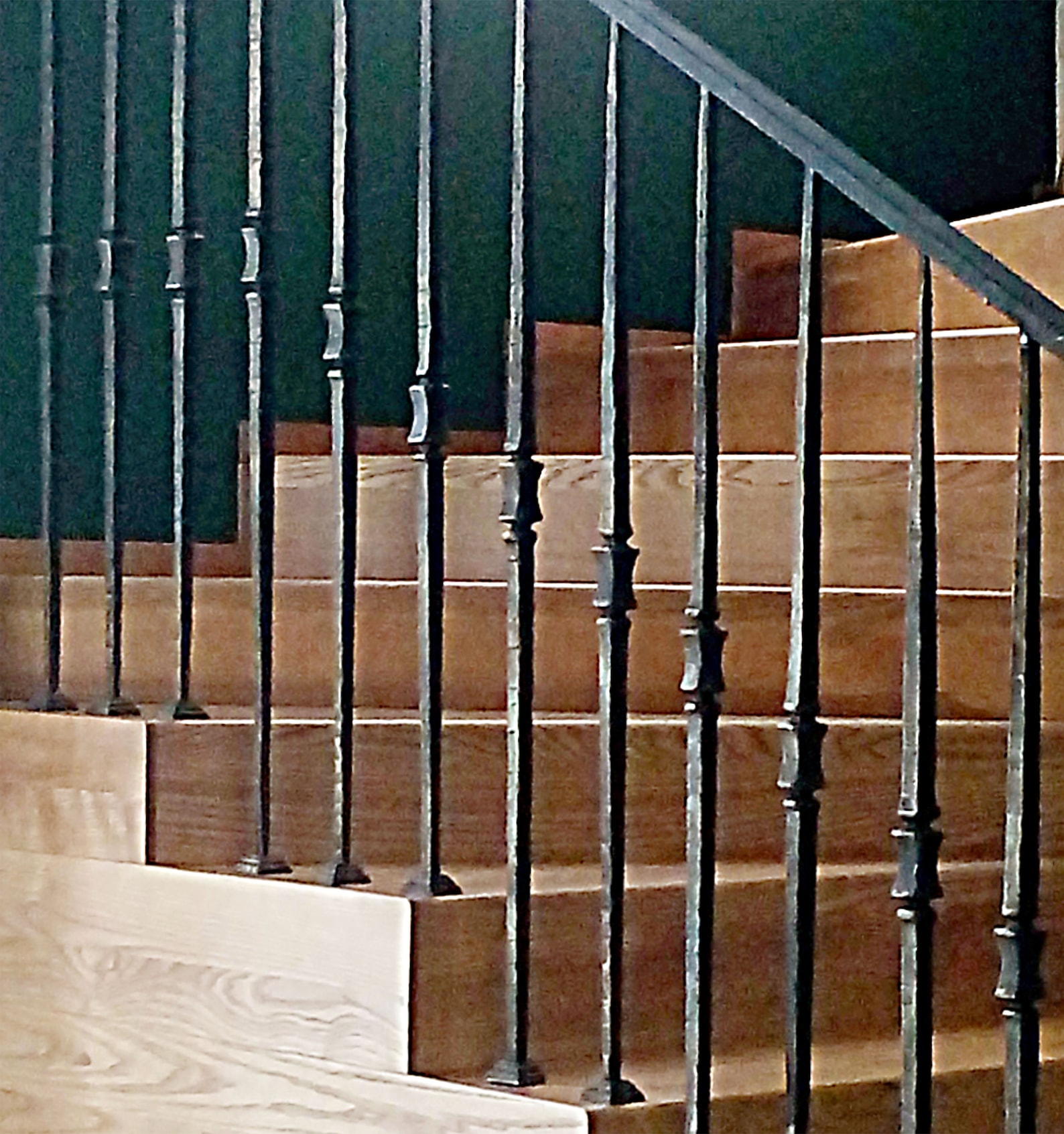 Custom Wrought Iron Stair Railing, Forged Balusters, Balcony Rail - Etsy