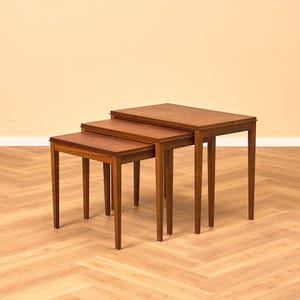 Danish set of nest of tables in Santos rosewood