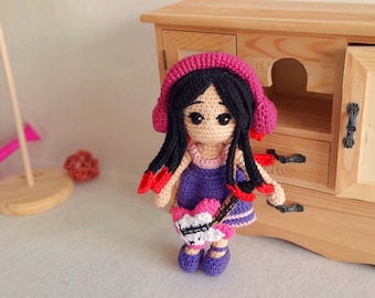 Crochet Rock Star Doll: Handmade Knitted Musician with Guitar