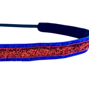 Phillies headband. Nonslip sports headband. 7/8&quot; width. Handmade in the USA.