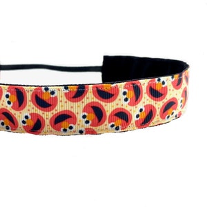 Sesame Street headband. Nonslip sports headband. 7/8" width. Handmade in the USA.