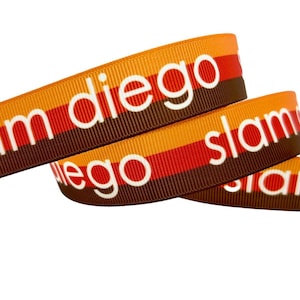 San Diego Padres Ribbon: 7/8&quot; Grosgrain Craft Ribbon - 5 Yards