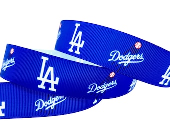 Dodgers Ribbon. 5 yards single sided grosgrain ribbon. 7/8" width. Made in USA.